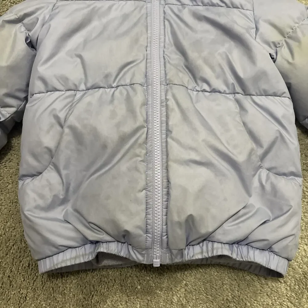 The North Face Toddler 550 Down Puffer Jacket Sherpa Linining Purple Size 6T